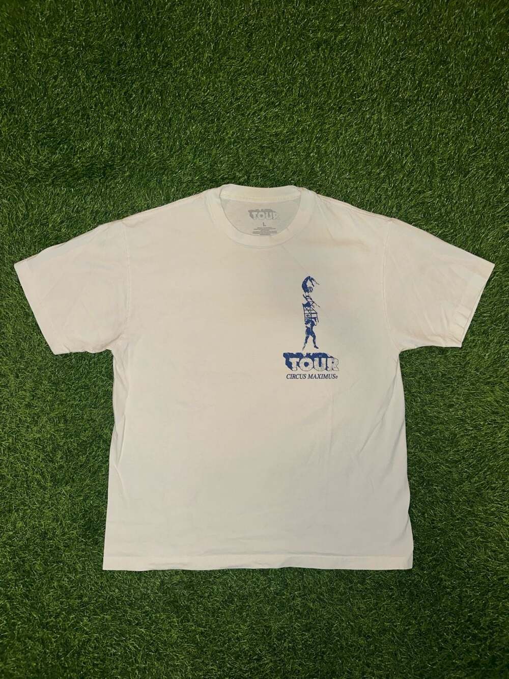 Travis Scott Circus Maximus Tour Vancouver T-Shirt Size L White